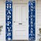 Happy Anniversary Door Banner Navy Blue and Silver Wedding Anniversary (Blue) 71"L x 12"W